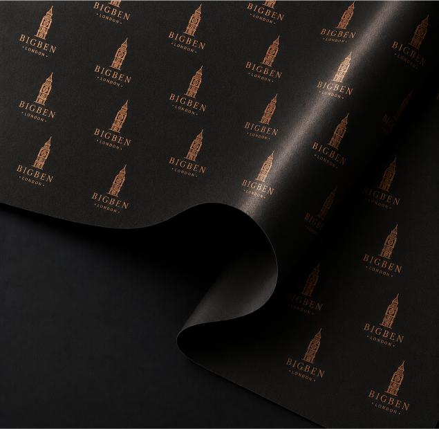 Printed Black Tissue Paper